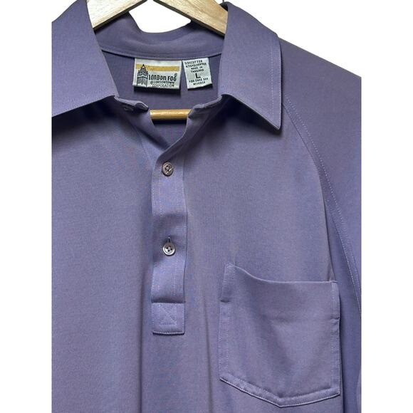 London Fog‎ Short Sleeve Golf  Polo Shirt for Men - Large Cotton Polyester Blend - Picture 5 of 8